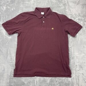 Brooks Brothers Polo Shirt Mens Large Maroon Original Fit Short Sleeve Collared